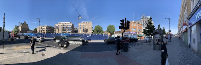 Image of big chunks of demolished High Street in Forest Gate