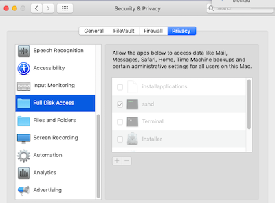 full disk access